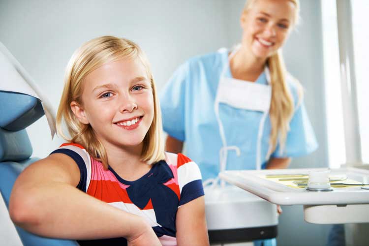 Smiling Child at Dentist